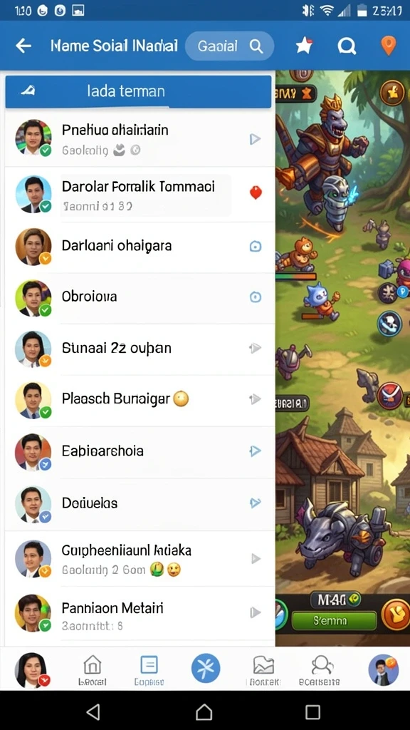 Level permainan yang penuh tantangan dan seru.