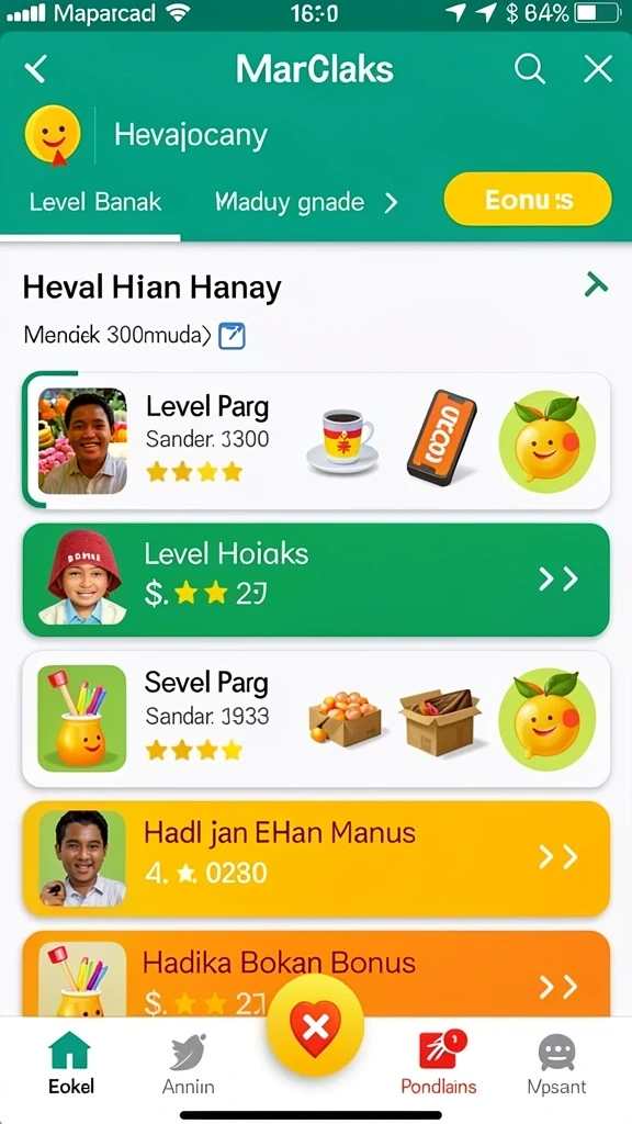 Sistem reward menarik untuk semua peserta.