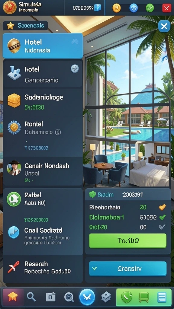 Screenshot menunjukkan antarmuka utama yang menarik.