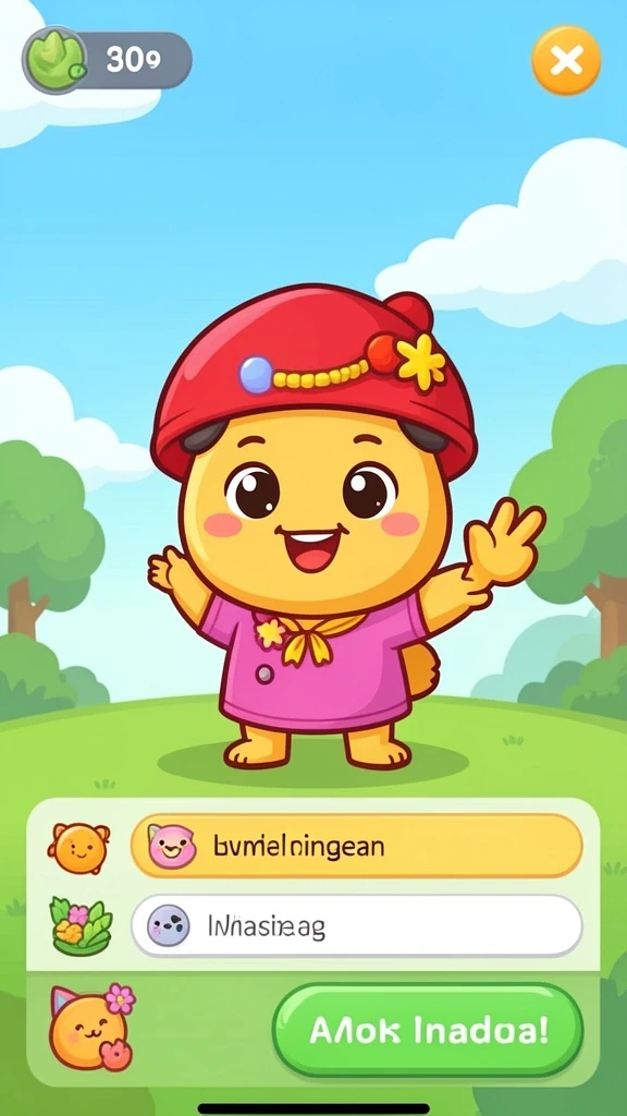 Tampilan fitur sosial yang memungkinkan interaksi dengan pemain lain.