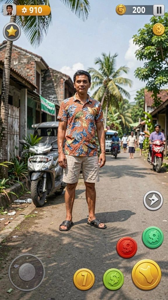Tangkapan layar menunjukkan mode pertempuran yang seru.