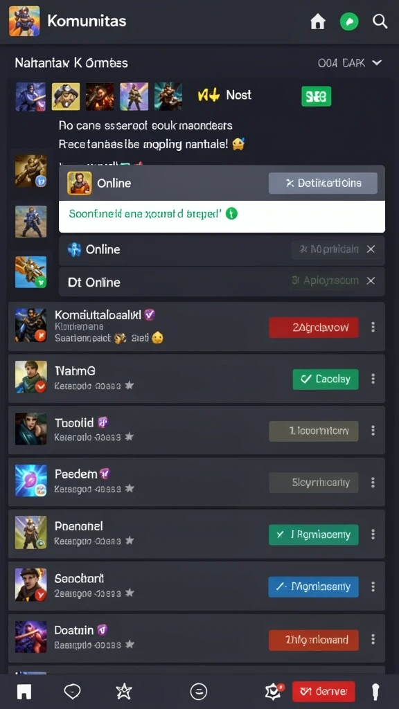 Tampilan antarmuka game yang modern dan intuitif.