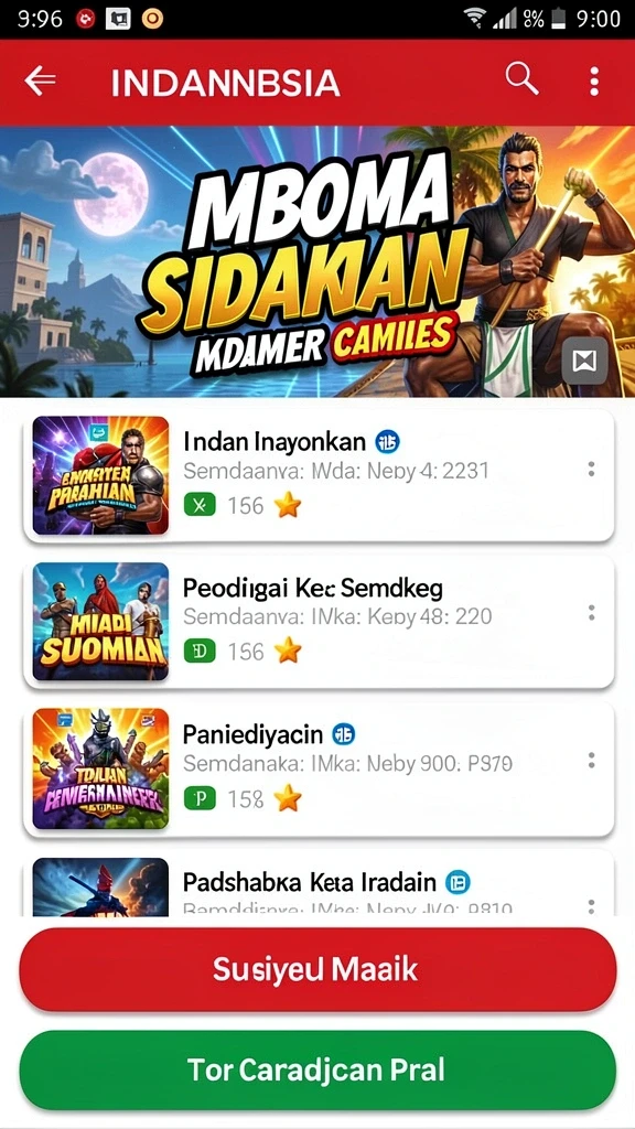 Screenshot menunjukkan antarmuka menu utama yang mudah dinavigasi.