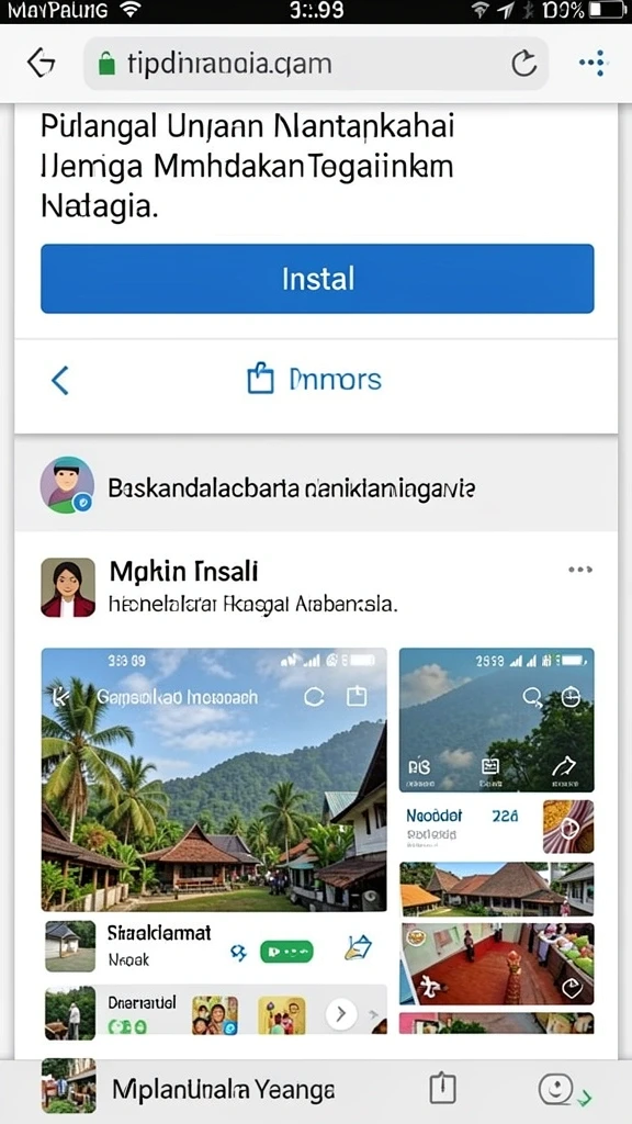 Tampilan awal permainan yang menarik dan sederhana.