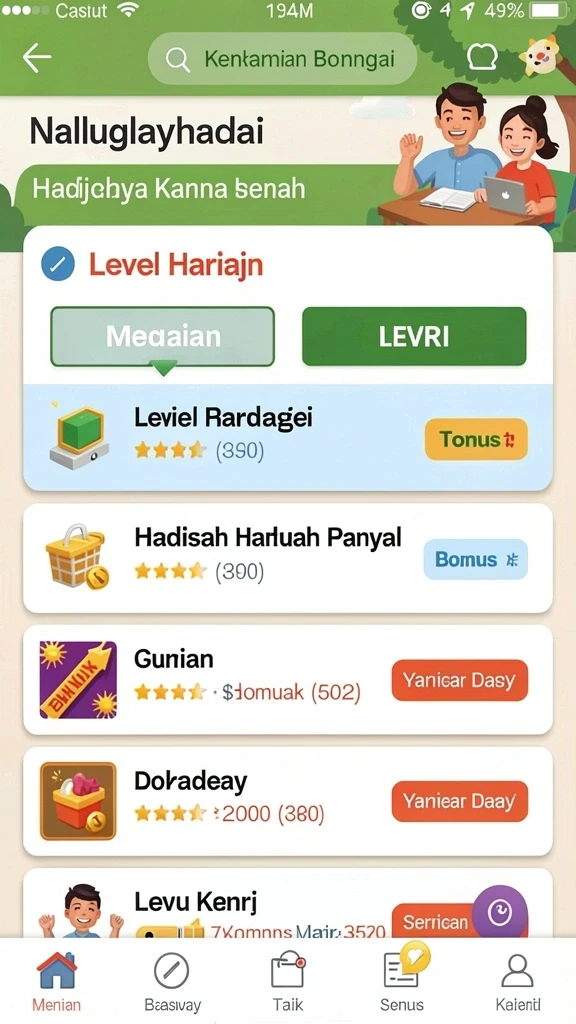 Tampilan antarmuka yang menarik dan mudah dinavigasi.