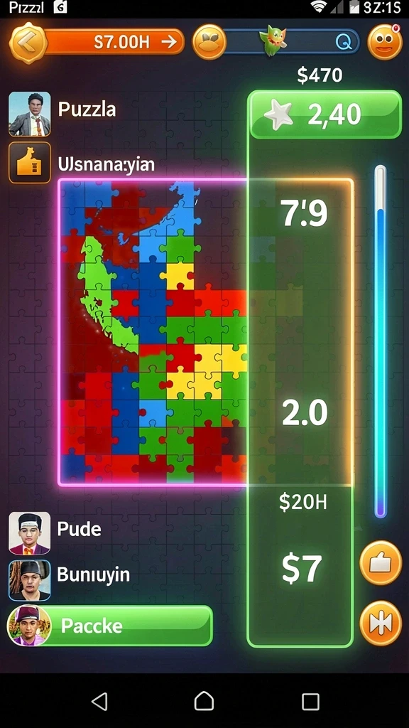 Karakter unik dengan kemampuan berbeda di setiap level.