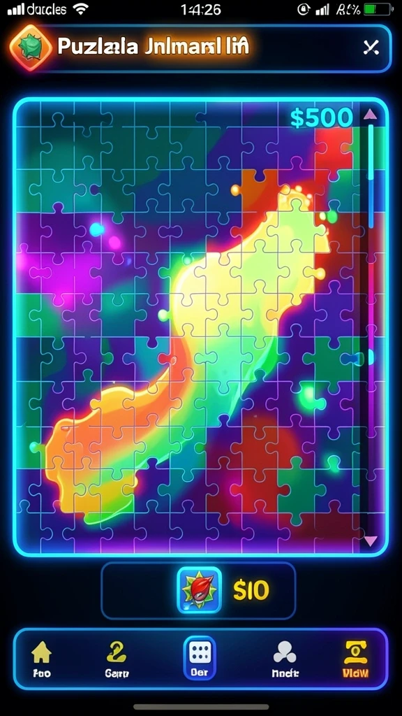 Tampilan awal game yang menarik dan intuitif.