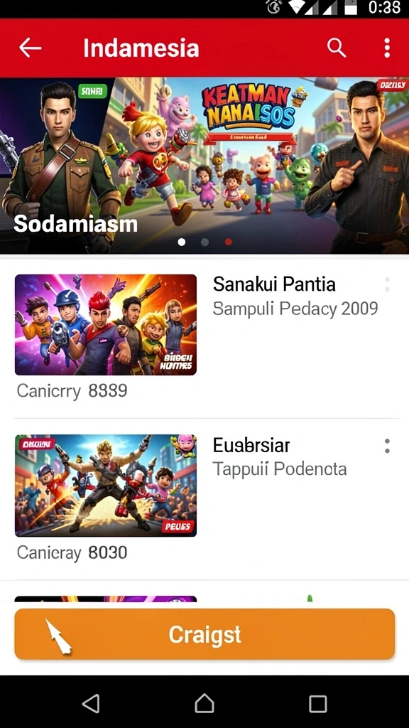 Tampilan awal yang menarik dan mudah digunakan.