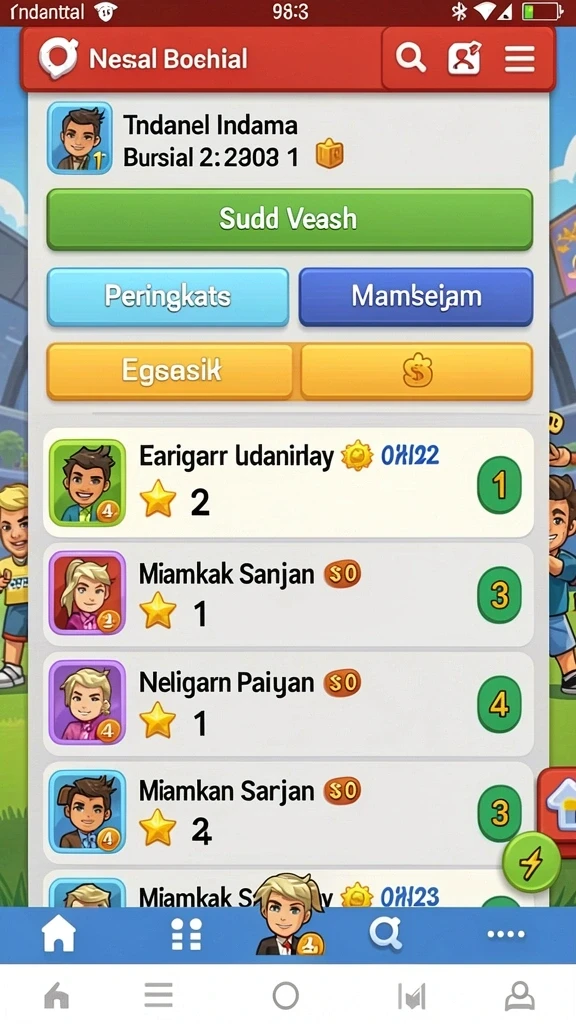 Tampilan menu utama yang menarik dan user-friendly.